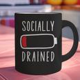 Introvert Socially Drained Battery Graphic Print Coffee Mug Introvert Socially Drained Battery Graphic Print Coffee Mug