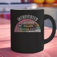 Introverted But Willing To Discuss Cats Rainbow Graphic Print Coffee Mug Introverted But Willing To Discuss Cats Rainbow Graphic Print Coffee Mug