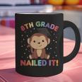 Kids 8th Grade Nailed It Monkey Graduation Graphic Print Coffee Mug