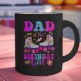 Let's Roll Dad Of The Birthday Girl Roller Skate Birthday Graphic Print Coffee Mug