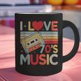 I Love 70's Music Retro Style Nostalgia Cassette 1970s Party Graphic Print Coffee Mug