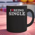 I Love Being Single Red Heart Anxious & Introvert Girl Club Graphic Print Coffee Mug
