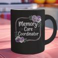 Memory Care Coordinator Purple Floral Pansies Graphic Print Coffee Mug Memory Care Coordinator Purple Floral Pansies Graphic Print Coffee Mug