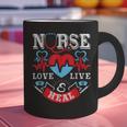 Nurse Live Love Heal Graduation Appreciation Valentines Day Graphic Print Coffee Mug