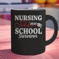 Nursing School Survivor 2025 RN ER Graduation Nurse Grad Graphic Print Coffee Mug