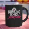 Nursing School Survivor Shirt Graduation Party Tee Graphic Print Coffee Mug
