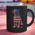 Patriotic Pitbull American Flag 4th Of July Dog Pitbull Dad Graphic Print Coffee Mug