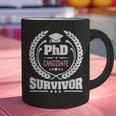 PhD Survivor Doctorate Graduate Shirt Graduation Graphic Print Coffee Mug