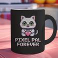 Pixel Art Pet Cat Y2K Retro Vintage Digital Nostalgia Tech Graphic Print Coffee Mug