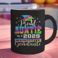Proud Auntie Of Kindergarten Graduate 2025 Graduation Auntie Graphic Print Coffee Mug