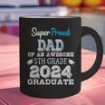 Proud DAD Of A 5th Grade Graduate 2024 Elementary Graduation Graphic Print Coffee Mug