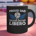 Proud Dad Of A Freaking Awesome Libero Volleyball Father Graphic Print Coffee Mug