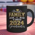 Proud Family Of Two 2024 Graduate Class 2024 Graduation Graphic Print Coffee Mug