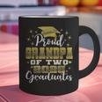 Proud Grandpa Of Two 2025 Graduates Graduation Family Graphic Print Coffee Mug