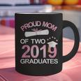 Proud Mom Of Two 2019 Graduates Twin Mama Mother Graduation Graphic Print Coffee Mug