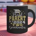 Proud Parent Of Two 2024 Graduate Class 2024 Graduation Graphic Print Coffee Mug