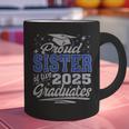 Proud Sister Of Two Class Of 2025 Graduates Twins Graduation Graphic Print Coffee Mug