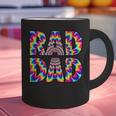 Rad Dad Trippy Hippie Tie-Dye Rainbow 70s Vibes Novelty Graphic Print Coffee Mug
