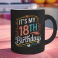 Retro It's My 18th Birthday Boho Nostalgia Women Kids Graphic Print Coffee Mug
