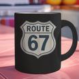 Retro Route 67 Highway Sign Vintage Road Nostalgia Graphic Print Coffee Mug