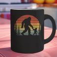 Retro Vintage Bigfoot Dad Fathers Day Father Son Matching Graphic Print Coffee Mug