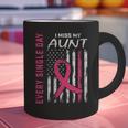 RIP Memorial In Memory Of Aunt Breast Cancer Awareness Flag Graphic Print Coffee Mug RIP Memorial In Memory Of Aunt Breast Cancer Awareness Flag Graphic Print Coffee Mug