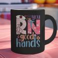 You RN Good Hands Cute Nurse Nursing Student Graduation Graphic Print Coffee Mug