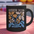 Senior 2026 Retro Groovy Flowers Graduation Graphic Print Coffee Mug