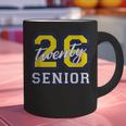 Senior Class 2026 Graduation Yellow Blue Letters Graphic Print Coffee Mug