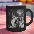 Siberian Husky Alien UFO Taking a Selfie Dog Mom Dad Graphic Print Coffee Mug