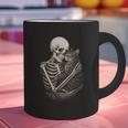 Skeleton Hugging Cat Halloween Cat Lover Cat Mom Dad Graphic Print Coffee Mug