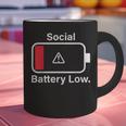 Social Battery Low Anti-Social Introvert Graphic Print Coffee Mug
