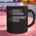 Socially Awkward Introvert Anxious Awkwardly Social Graphic Print Coffee Mug