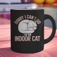 Sorry I Can't Go I'm An Indoor Cat Lazy Humor Introvert Cat Graphic Print Coffee Mug