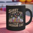 Sorry I Cant Go Im An Indoor Cat Cat Owners Introverts Graphic Print Coffee Mug