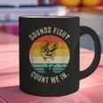 Sounds Fishy Count Me In Dad Grandpa Vintage Fishing Graphic Print Coffee Mug