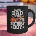 All Star Dad Of The Birthday Boy Basketball Soccer Sport Graphic Print Coffee Mug