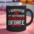 I Survived My Boyfriend's Bachelor's Degree Graduation Graphic Print Coffee Mug