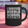 I Survived Middle School Class Of 2018 Graduation Graphic Print Coffee Mug