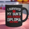 I Survived My Son's High School Diploma Graduation Graphic Print Coffee Mug