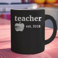 Teacher Est 2018 Vintage Graduation Graphic Print Coffee Mug