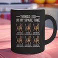 Things I Do In My Spare Time German Shepherd Dog Dad Mom Graphic Print Coffee Mug