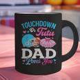 Touchdown Or Tutu Dad Loves You Gender Reveal Family Graphic Print Coffee Mug