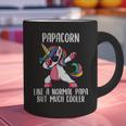 Unicorn Dad Girl Birthday Party Clothing Papacorn Graphic Print Coffee Mug
