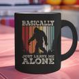 Vintage Basically Just Leave Me Alone Bigfoot Introverts Graphic Print Coffee Mug Vintage Basically Just Leave Me Alone Bigfoot Introverts Graphic Print Coffee Mug