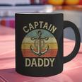 Vintage Captain Daddy Boat Pontoon Dad Fishing Sailor Anchor Graphic Print Coffee Mug