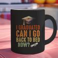 Vintage I Graduated Can I Go Back To Bed Now Graduation Graphic Print Coffee Mug