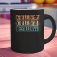 Vintage Grill Dad Grilling Chilling Refilling Graphic Print Coffee Mug