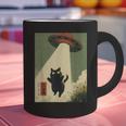 Vintage Japanese Cat Alien Cat Dad UFO Abduction Graphic Tee Graphic Print Coffee Mug Vintage Japanese Cat Alien Cat Dad UFO Abduction Graphic Tee Graphic Print Coffee Mug