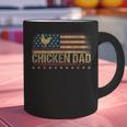 Vintage USA Flag Chicken Dad Stars Graphic Print Coffee Mug